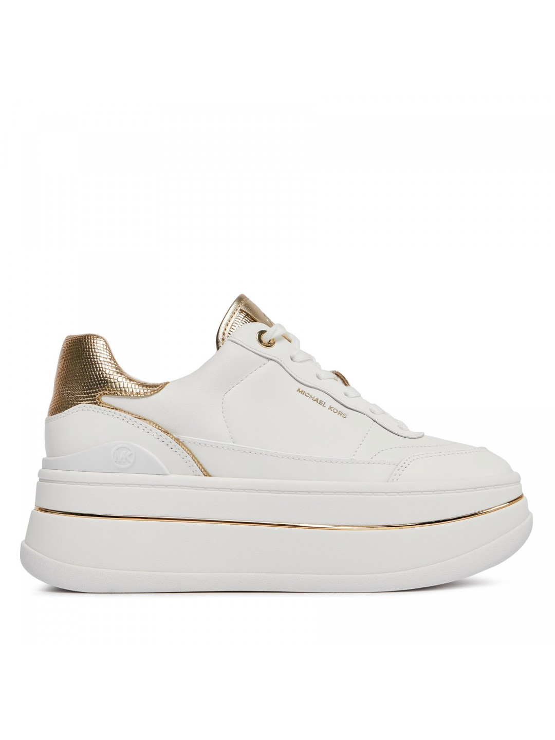 Sneakersy MICHAEL Michael Kors Hayes Lace Up 43R4HYFS2L Bílá